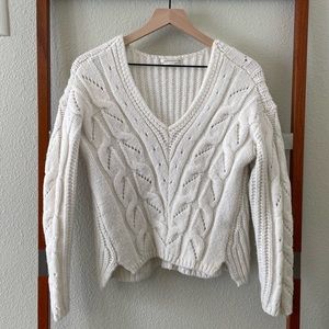 Chunky White Anthropologie Sweater
